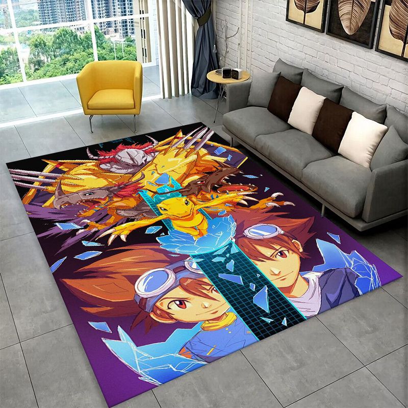 Outdoor Adventure With Kids - Digimon Adventure Angewomon Agumon Cartoon Carpet