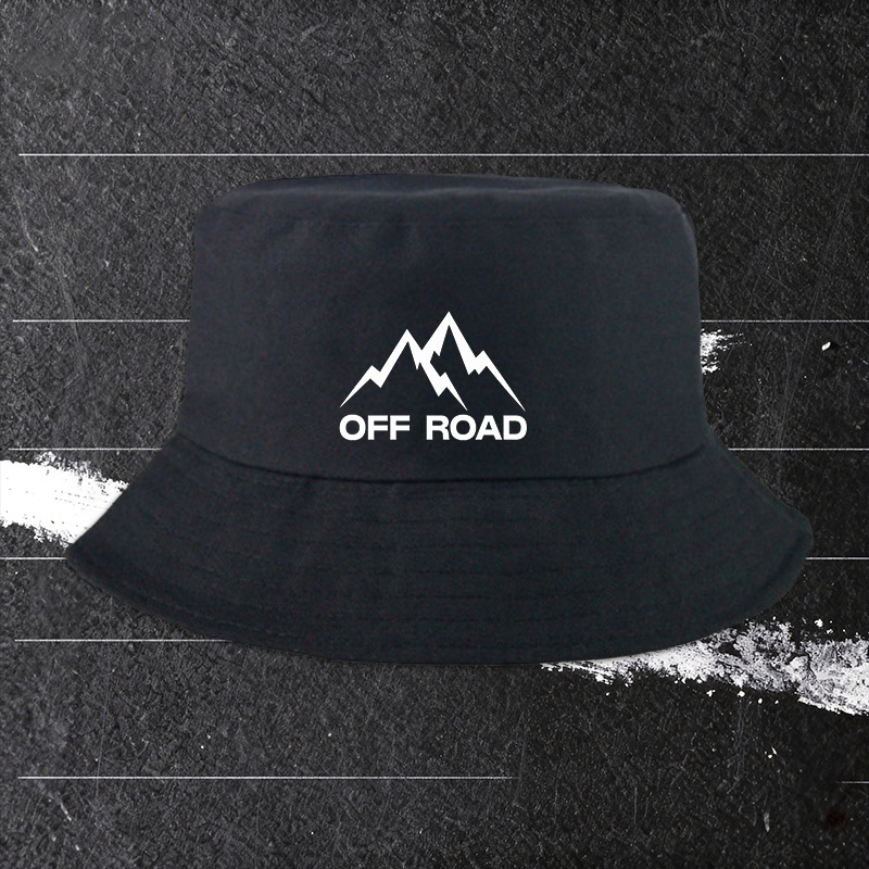 Outdoor Adventure Enthusiast - Mountain Peak Off-Road Print Fisherman Hat,