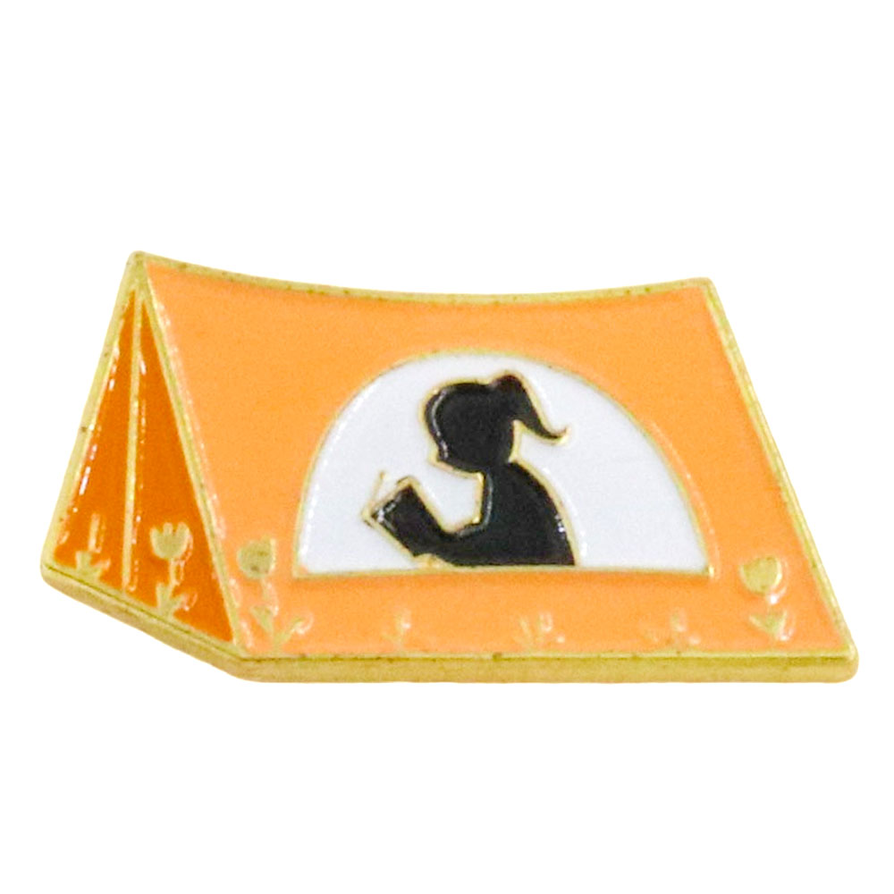 Outdoor Adventure Girls - Yellow Tent and Girl Reading Reflection