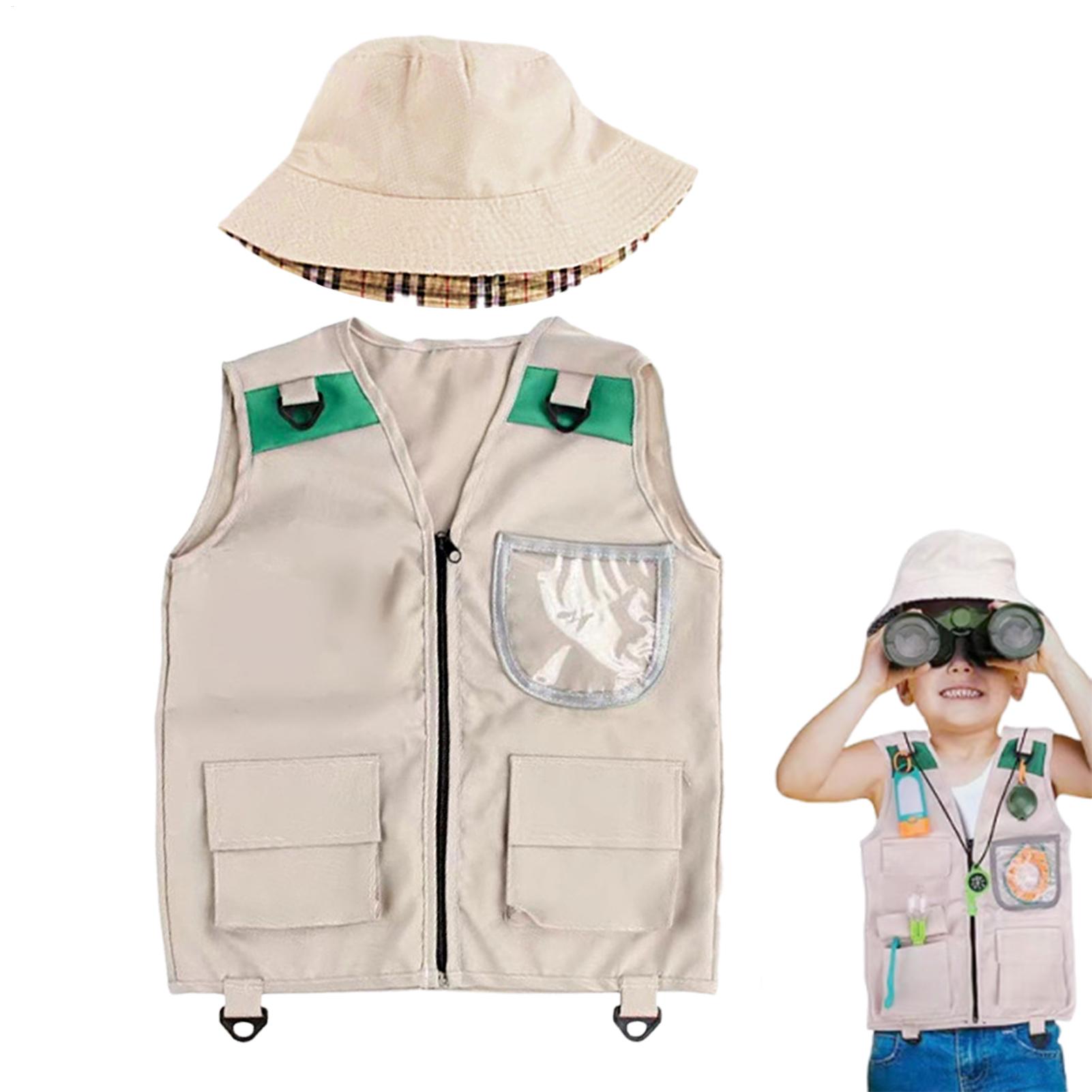 Outdoor Adventure Girls - Safari Kids Outdoor Explorer Kit,Cargo Vest