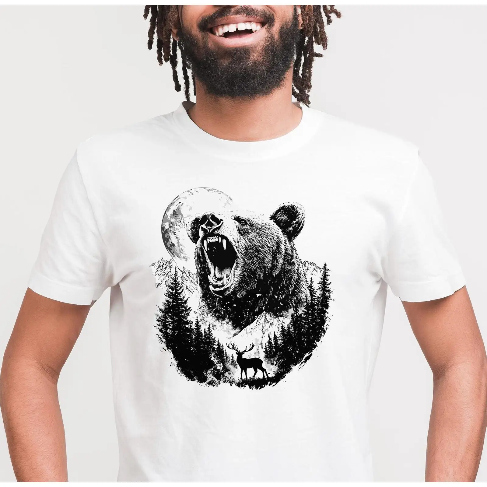 Outdoor Adventure Enthusiast - Wilderness Bear Deer T Shirt Nature