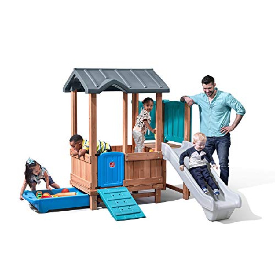 Outdoor Adventure With Kids - Woodland Adventure Playhouse & Slide, Kids