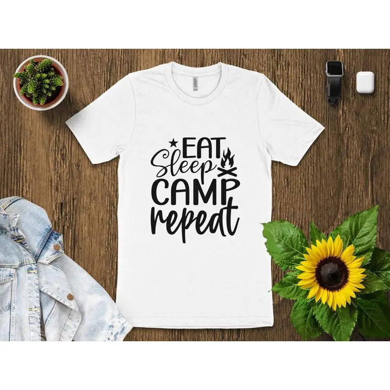 Outdoor Adventure Enthusiast - Eat Sleep Camp Repeat T Shirt