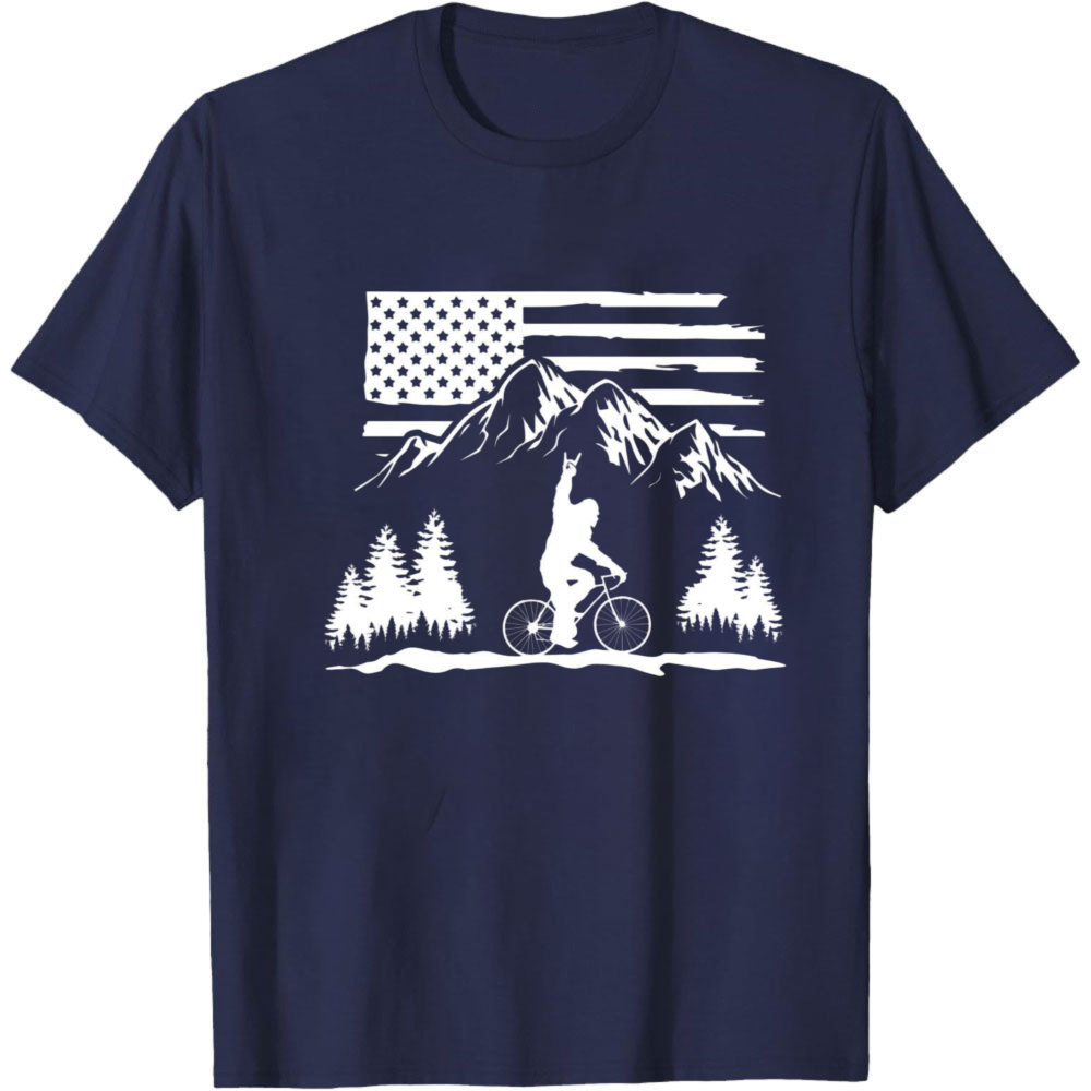 Mountain Biking Usa Flag Men T - огляд і ціна Outdoor Adventure Usa