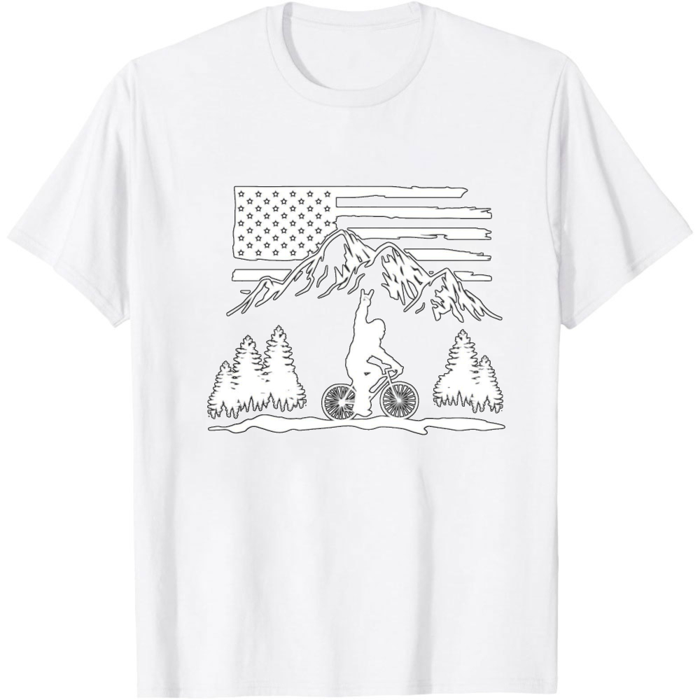 Mountain Biking Usa Flag Men T - огляд і ціна Outdoor Adventure Usa