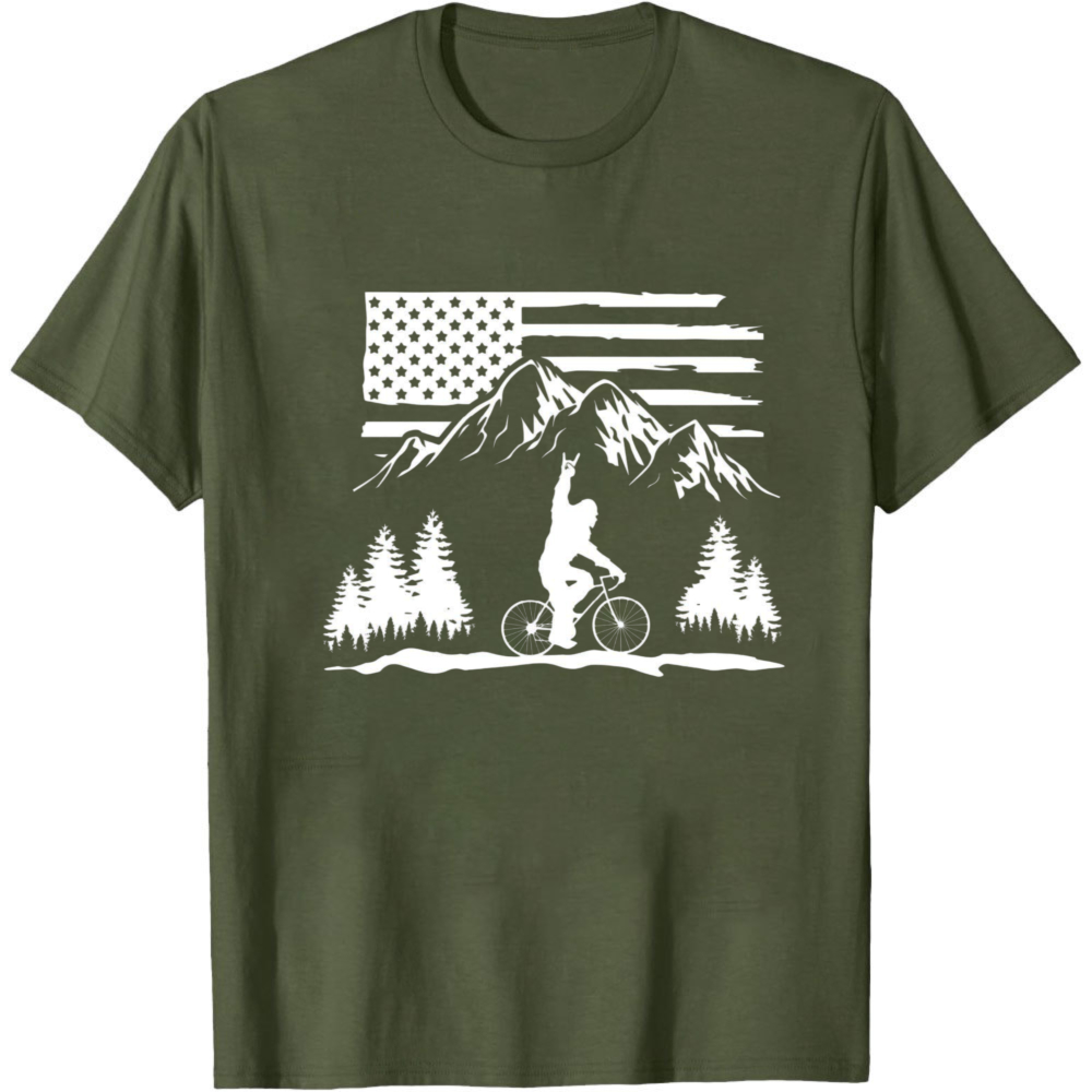 Mountain Biking Usa Flag Men T - огляд і ціна Outdoor Adventure Usa
