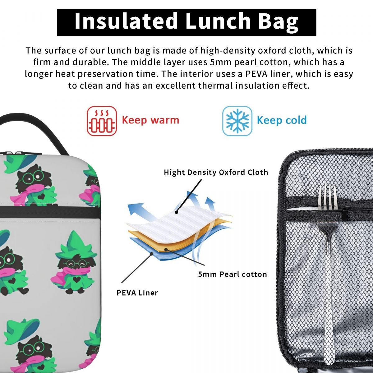 Deltarune Insulated Lunch Bags - огляд і ціна Outdoor Adventure Girls